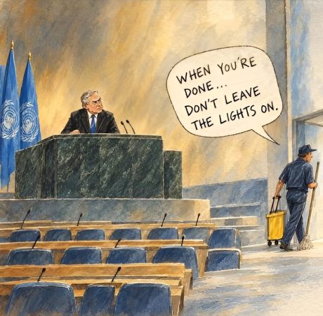 Israel PM Netanyahu UNGA speech to empty hall (2026).
