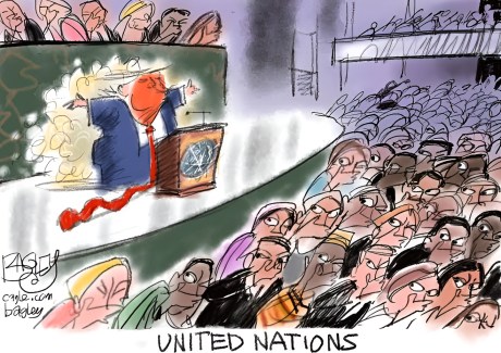 US President Trump UNGA speech to hostile delegates (2026).